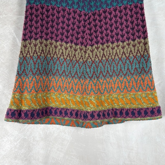Peruvian Connection Patterned Women's Knit Pima Cotton Skirt Small A-line Flowy - Picture 4 of 9